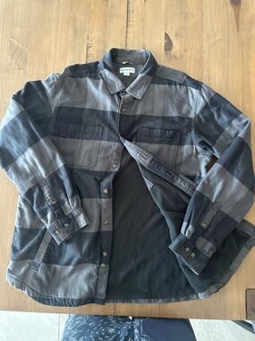Carhartt Gray Plaid Flannel Shirt Jacket